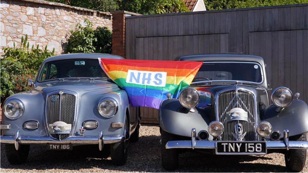 Free events March two classic cars NHS flag